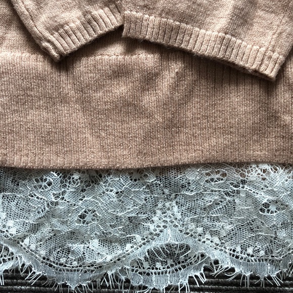 Joie Pink Sweater with Lace Trim - Picture 4 of 4